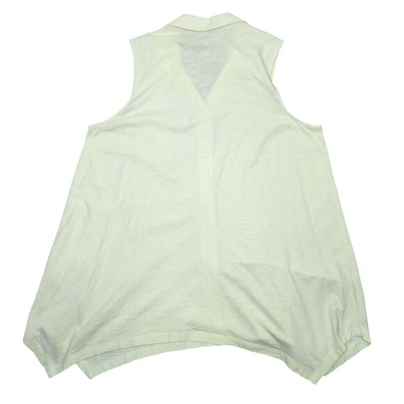 Soft Surroundings Danielle Button Tank Tunic Cotton Slub Yellow‎ Green Flowy 1X - Picture 5 of 13